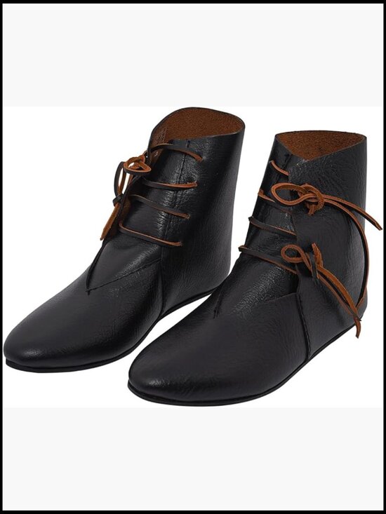Genuine Leather Ankle Medieval Boots Viking Pirate Halloween Renaissance Cosplay main image 4